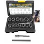 XSTARYE 15PCS Outil Extracteur de Vis Kit Extraction Ecrou avec 3/8" Adaptateur Hexagonal pour Boulons