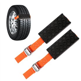 2 Pièces Chaînes à Neige en Caoutchouc Chaînes Antidérapantes pour Voiture Chaînes à Neige Universelles de Voiture Chaîne de Pne