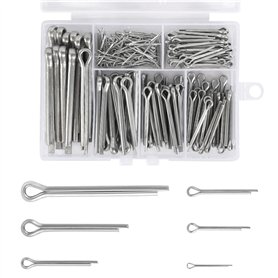 230 Pièces Goupilles Fendues en Acier Inoxydable Goupille de Retenue Assortiment Kit avec Boîte D'assortiment en 6 Tailles Diffé