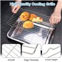 Plaque Four Plat Inox Plaques et Grilles pour Cuisson au Four Plaque Cuisson avec Pince De Cuisine Plat Barbecue Cuisson pour Cu