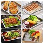 Plaque Four Plat Inox Plaques et Grilles pour Cuisson au Four Plaque Cuisson avec Pince De Cuisine Plat Barbecue Cuisson pour Cu