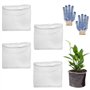 4 Pièces Panier de Protection des Racines des Plantes en Acier Inoxydable 35 x 35cm Sacs en Maille Métallique Anti-Campagnol Pan