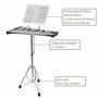 LOMUTY Xylophone Glockenspiel pliable à 32 notes pour adultes et enfants, kit d'instruments à percussion avec support à hauteur 