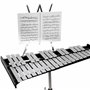 LOMUTY Xylophone Glockenspiel pliable à 32 notes pour adultes et enfants, kit d'instruments à percussion avec support à hauteur 
