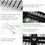 LOMUTY Xylophone Glockenspiel pliable à 32 notes pour adultes et enfants, kit d'instruments à percussion avec support à hauteur 