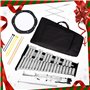 LOMUTY Xylophone Glockenspiel pliable à 32 notes pour adultes et enfants, kit d'instruments à percussion avec support à hauteur 