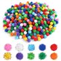 Lot de 500 pompons colorés à paillettes de 1