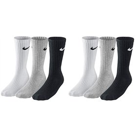 Nike Everyday Cushioned Lot de 6 paires de chaussettes d'entraînement mi-mollet pour homme