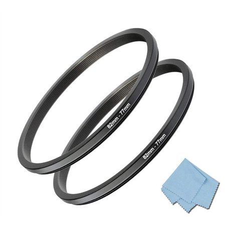 Komet Lot de 2 bagues abaissantes de 82 mm à 77 mm - Accessoires de convertisseur d'objectif d'appareil photo