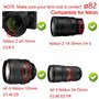 Komet Lot de 2 bagues abaissantes de 82 mm à 77 mm - Accessoires de convertisseur d'objectif d'appareil photo, aluminium, noir