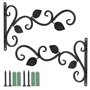 Fippy Lot de 2 Pièces Crochet Support de Suspension Plante 12 Pouce Support de Montage Mural en Fonte Crochet de Suspension de P