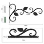 Fippy Lot de 2 Pièces Crochet Support de Suspension Plante 12 Pouce Support de Montage Mural en Fonte Crochet de Suspension de P