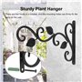 Fippy Lot de 2 Pièces Crochet Support de Suspension Plante 12 Pouce Support de Montage Mural en Fonte Crochet de Suspension de P