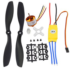 Kyrio 1400KV RC moteur sans balais A2212 10T avec 30A Brushless ESC ensemble 8045 Kit d'accessoires d'hélice montage pour avion