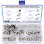 Lot de 153 broches pour étagère - 6 styles - Plaquées nickel - Supports d'étagère pour meubles - Supports pour trous d'étagère s