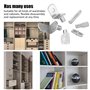 Lot de 153 broches pour étagère - 6 styles - Plaquées nickel - Supports d'étagère pour meubles - Supports pour trous d'étagère s
