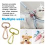 Knpwer 50 Pcs Clé de Crochets Anneaux,Porte Clés Pivotant,Crochets Mousquetons Pivotants,Crochets Pivotants en Métal 3 Tailles 1