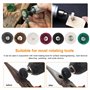 Knpwer 140 Pcs Roues de Polissage Abrasif,25 mm Brosses a Tampons de Roue Abrasifs Mini pour Dremel Outils Rotatifs