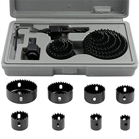 SHEENO Kit de 11 scies-cloches en acier au carbone pour bois