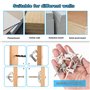 Mynoozi 200 Pcs Fixations pour Plaques de Plâtre (50 Blanc+50 Gris Chevilles+100 Vis), Chevilles pour Plaque de Plâtre et Vis, F
