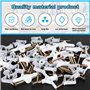Mynoozi 200 Pcs Fixations pour Plaques de Plâtre (50 Blanc+50 Gris Chevilles+100 Vis), Chevilles pour Plaque de Plâtre et Vis, F