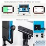 Yidoblo A2200BI Kits de Lampe de Panneau LED Bicolore réglable 75 W 3200K-5500K:contrôle DMX/App,télécommande,avec Portes de Gra