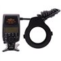 Meike MK-14EXT iTTL TTL LED Macro Ring Light pour Nikon D4 D800 D5200 D7100 Appareil Photo Reflex numérique avec Support de Sabo
