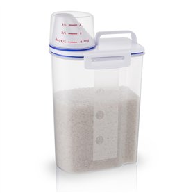 TBMax Petit récipient de stockage de riz de 2 L– Récipient de stockage alimentaire hermétique avec tasse à mesurer