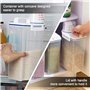 TBMax Petit récipient de stockage de riz de 2 L– Récipient de stockage alimentaire hermétique avec tasse à mesurer, récipient po