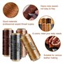 FEPITO 21pcs en Cuir Fil Ciré 8 Couleur 264 Verges 150D À Coudre Cordon Outils À La Main Kit pour DIY Couture Artisanat (Waxed T