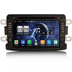 8 cœurs Autoradio Android 13 pour Renault Dacia Duster Sandero Dokker Logan Lodgy Prend en Charge la Navigation GPS Carplay Andr