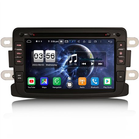 8 cœurs Autoradio Android 13 pour Renault Dacia Duster Sandero Dokker Logan Lodgy Prend en Charge la Navigation GPS Carplay Andr