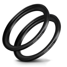 Fanzr Lot de 2 bagues d'adaptation pour filtre d'objectif d'appareil photo 67 mm vers filtre 77 mm Aluminium de qualité supérieu