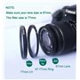 Fanzr Lot de 2 bagues d'adaptation pour filtre d'objectif d'appareil photo 67 mm vers filtre 77 mm Aluminium de qualité supérieu