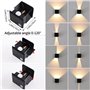 2PCS LED Applique Murale intérieur/Extérieur avec Détecteur de Mouvement,12W 3000K blanc chaud Moderne Luminaire Murale,Éclairag