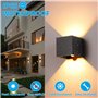 2PCS LED Applique Murale intérieur/Extérieur avec Détecteur de Mouvement,12W 3000K blanc chaud Moderne Luminaire Murale,Éclairag