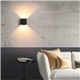 2PCS LED Applique Murale intérieur/Extérieur avec Détecteur de Mouvement,12W 3000K blanc chaud Moderne Luminaire Murale,Éclairag