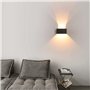 LED Applique Murale intérieur/Extérieur,24W 3000K blanc chaud Lampe Murale,Moderne Luminaire Murale,Éclairage Murals Etanche IP6