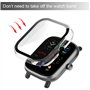 Msiall [2 pièces Transparent avec film protecteur d'écran en verre trempé pour Amazfit Bip U/Bip U Pro, 9H Dureté PC Case, Bumpe