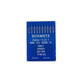 Lot de 10 aiguilles à coudre pour machine à coudre industrielle Schmetz DBx1 1738(A) 16 x 231 mm épaisseur 100/16 piston rond