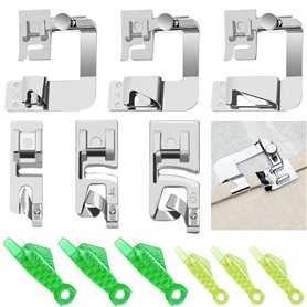 Lot de 6 Pieds de biche en Acier Inoxydable pour Machine à Coudre Compatible avec Brother Singer