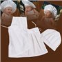 Cicony Accessoires de photographie pour bébé, tablier et chapeau de chef, tenues de séance photo pour bébé unisexe