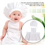 Cicony Accessoires de photographie pour bébé, tablier et chapeau de chef, tenues de séance photo pour bébé unisexe