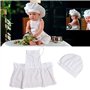Cicony Accessoires de photographie pour bébé, tablier et chapeau de chef, tenues de séance photo pour bébé unisexe