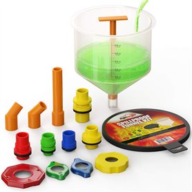 EPAUTO Kit d'entonnoir de Remplissage de Liquide de Refroidissement de radiateur Anti-déversement