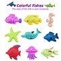 Surplex 43 Pièces Jouet de Pêche Flottant Enfants Exterieur Jeu Peche A La Ligne Piscine Baignoire De Pêche Jouets Magnétiques J
