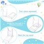 BUENTYA 10 PCS Support de Présentation Réglable Transparent Supports de Plaque Affichage en Plastique Chevalets Transparents Pré