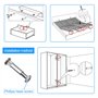 BUENTYA 60 PCS M4 Vis Assemblage Meuble Vis de Connexion avec Boulon Vis de Raccordement en Fer Nickelé Vis de Connecteur de Meu