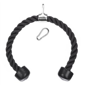 Katai Corde de tirage de Triceps pour Appareil à Charge guidée.​​ Maillon d'attache avec Crochet Mousqueton