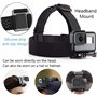TEKCAM Fixation Bandeau de Tete Compatible avec GoPro Hero 13 12 11 10 9 8 AKASO GOOKAM WOLFANG Apexcam Jadfezy DJI Osmo Caméra 